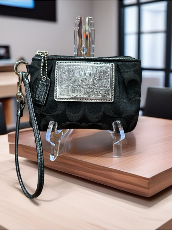Coach Handbags - Coach Poppy Wristlet with Silver Tone Plaque